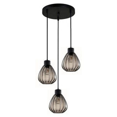 CLA Lighting Indoor Pendants Tulip Glass Ribbed Pendant Light 3Lt Lights-For-You TULIP1X3R 9326191034831