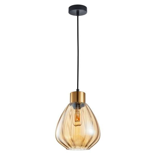 CLA Lighting Indoor Pendants Tulip Interior Glass Ribbed Pendant Light 1Lt Lights-For-You TULIP1 9326191034817