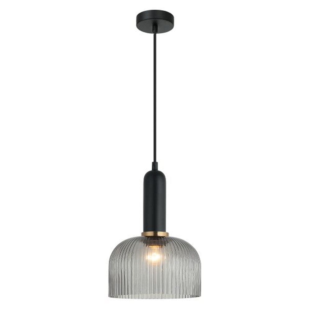 CLA Lighting Indoor Pendants Vintaj Interior Dome Ribbed Glass Pendant Light 1Lt Lights-For-You VINTAJ13 9326191036798