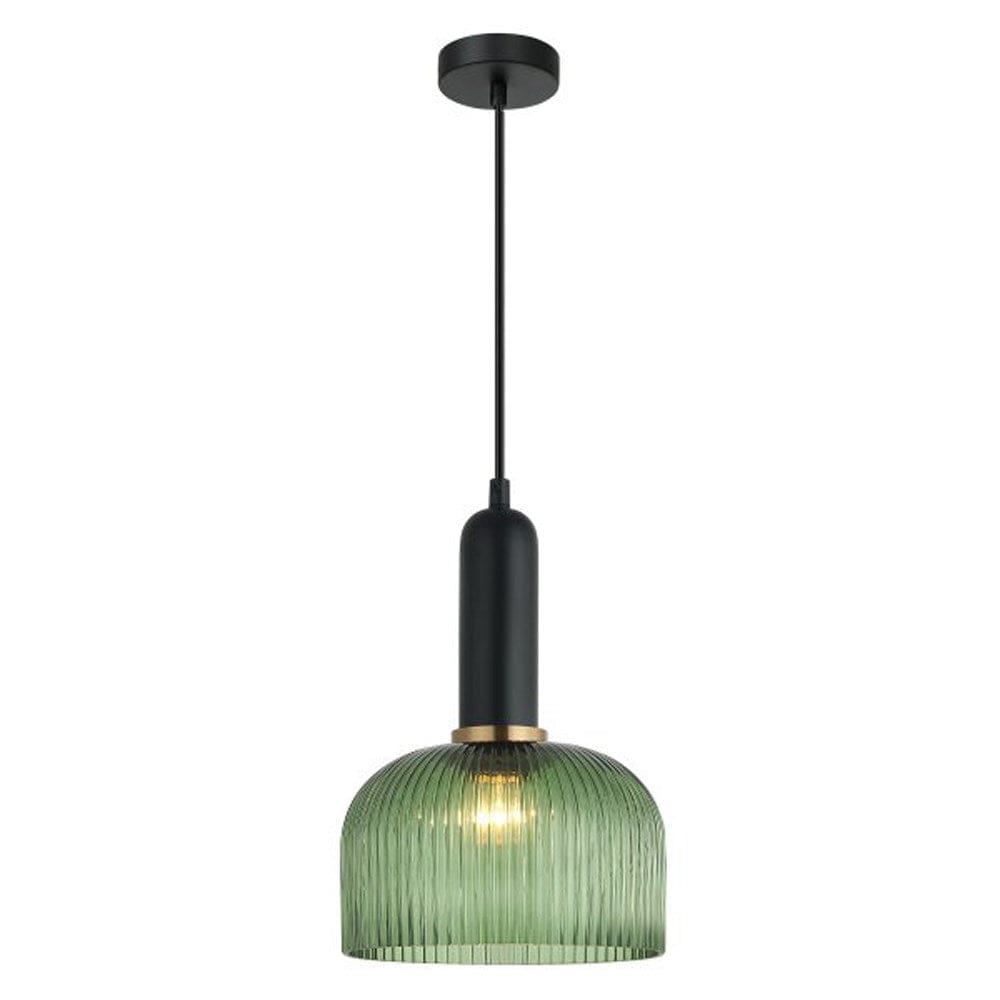 CLA Lighting Indoor Pendants Vintaj Interior Dome Ribbed Glass Pendant Light 1Lt Lights-For-You VINTAJ14 9326191036804