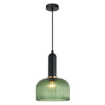 CLA Lighting Indoor Pendants Vintaj Interior Dome Ribbed Glass Pendant Light 1Lt Lights-For-You VINTAJ14 9326191036804