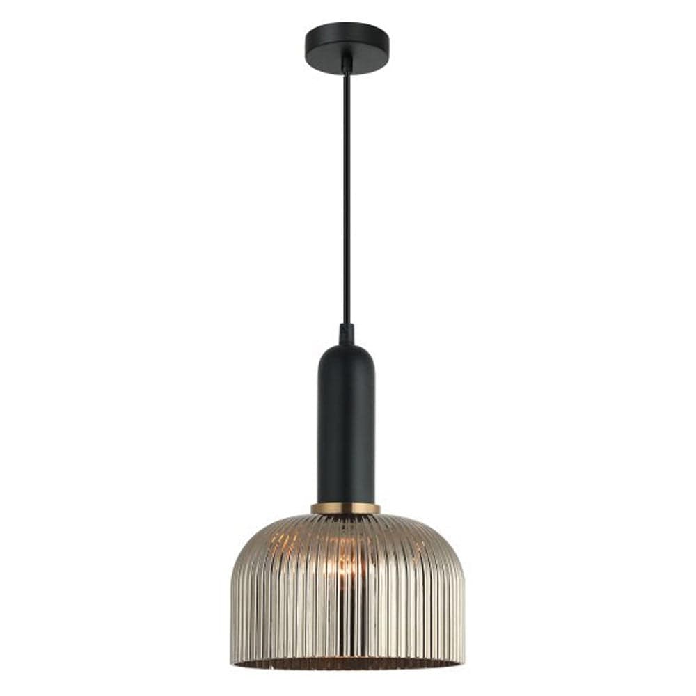 CLA Lighting Indoor Pendants Vintaj Interior Dome Ribbed Glass Pendant Light 1Lt Lights-For-You VINTAJ17 9326191036835