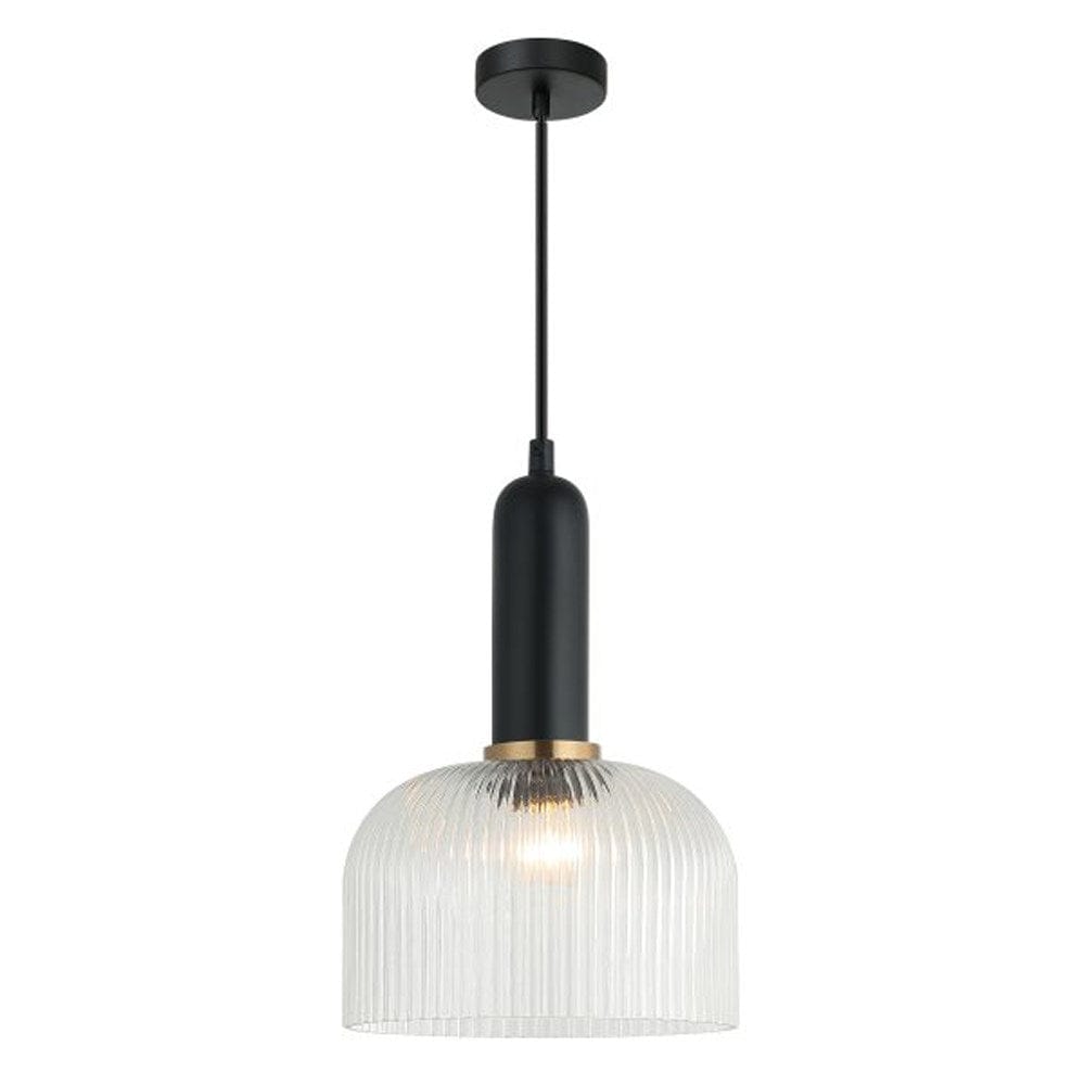 CLA Lighting Indoor Pendants Vintaj Interior Dome Ribbed Glass Pendant Light 1Lt Lights-For-You VINTAJ18 9326191036842