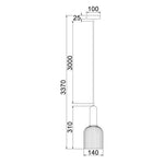 CLA Lighting Indoor Pendants Vintaj Interior Ellipse Ribbed Glass Pendant Light Lights-For-You