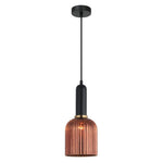 CLA Lighting Indoor Pendants Vintaj Interior Ellipse Ribbed Glass Pendant Light Lights-For-You VINTAJ10 9326191036767