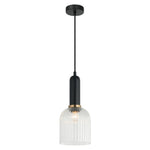 CLA Lighting Indoor Pendants Vintaj Interior Ellipse Ribbed Glass Pendant Light Lights-For-You VINTAJ12 9326191036781