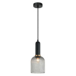 CLA Lighting Indoor Pendants Vintaj Interior Ellipse Ribbed Glass Pendant Light Lights-For-You VINTAJ7 9326191036736