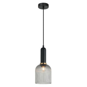 CLA Lighting Indoor Pendants Vintaj Interior Ellipse Ribbed Glass Pendant Light Lights-For-You VINTAJ7 9326191036736
