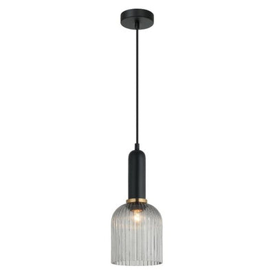 CLA Lighting Indoor Pendants Vintaj Interior Ellipse Ribbed Glass Pendant Light Lights-For-You VINTAJ7 9326191036736