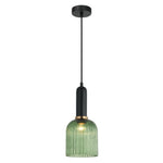 CLA Lighting Indoor Pendants Vintaj Interior Ellipse Ribbed Glass Pendant Light Lights-For-You VINTAJ8 9326191036743