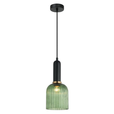 CLA Lighting Indoor Pendants Vintaj Interior Ellipse Ribbed Glass Pendant Light Lights-For-You VINTAJ8 9326191036743