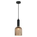 CLA Lighting Indoor Pendants Vintaj Interior Ellipse Ribbed Glass Pendant Light Lights-For-You VINTAJ9 9326191036750