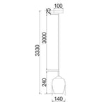 CLA Lighting Indoor Pendants Vinum Interior Glass Pendant Light 1Lt Lights-For-You