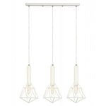 CLA Lighting Indoor Pendants Whiteband Iron Cage Pendant Light in White Lights-For-You WHITEBAND1X3 9326191020001