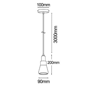 CLA Lighting Indoor Pendants Yarra Pendant Light in Black w/ Smoke Glass (Flute) Lights-For-You YARRA 9326191018862