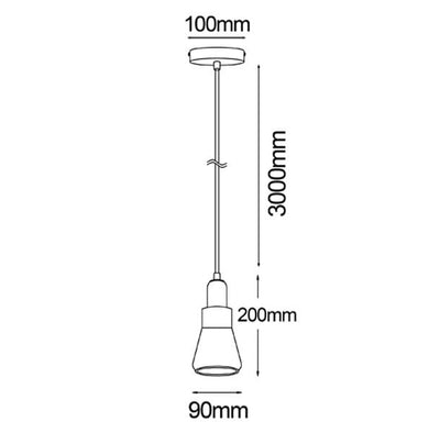 CLA Lighting Indoor Pendants Yarra Pendant Light in Black w/ Smoke Glass (Flute) Lights-For-You YARRA 9326191018862