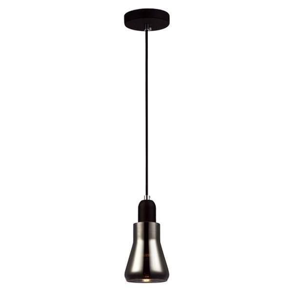 CLA Lighting Indoor Pendants Yarra Pendant Light in Black w/ Smoke Glass (Flute) Lights-For-You YARRA 9326191018862