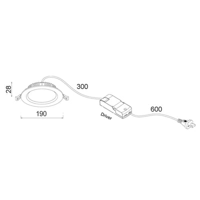 CLA Lighting LED Downlights 155-170mm Cosmo LED Downlight 20w White Lights-For-You COSMOTRI04 9326191037269