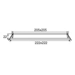 CLA Lighting LED Downlights 205mmx205mm SlickTRI LED Downlight 18w Lights-For-You SLICKTRI3S 9326191032530