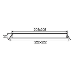 CLA Lighting LED Downlights 205mmx205mm SlickTRI LED Downlight 18w Lights-For-You SLICKTRI3S 9326191032530