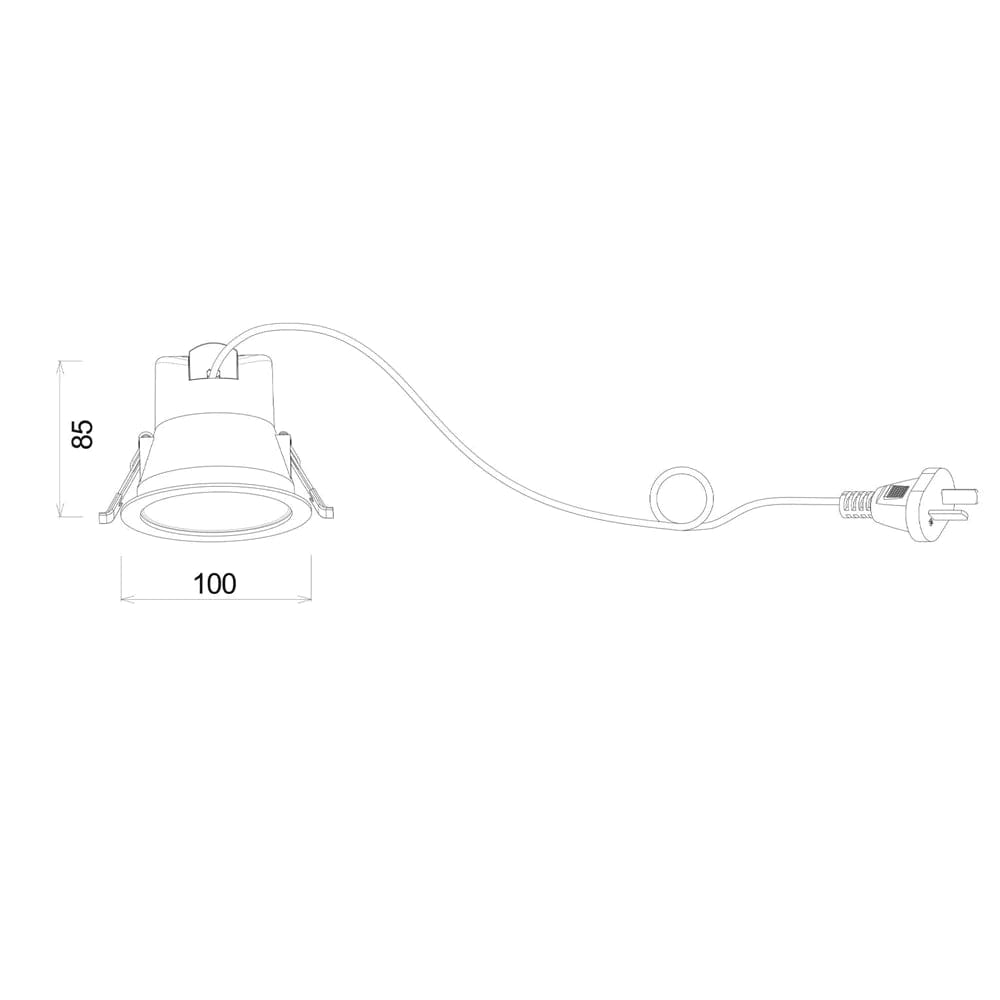 CLA Lighting LED Downlights 90mm Gimble LED Downlight 9w Black, White Lights-For-You