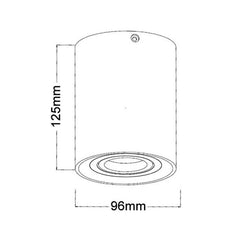 CLA Lighting LED Downlights Surface Gimbal Round 240V GU10 Downlight Lights-For-You