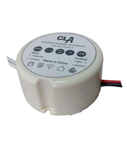 CLA Lighting LED Drivers Indoor LED Driver 1-12W Ouput 12V DC Lights-For-You DRIV1 9326191016790