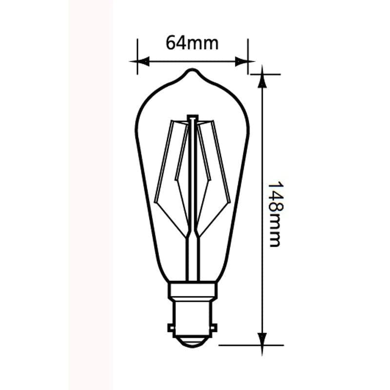 CLA Lighting LED Globes 8w LED B22, E27 Pear Globe Warm White Lights-For-You