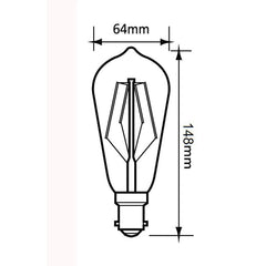 CLA Lighting LED Globes 8w LED B22, E27 Pear Globe Warm White Lights-For-You