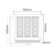 CLA Lighting LED High Bay HIB7 168xSMD LED High Bay Square Black Lights-For-You HIB7 9326191025921