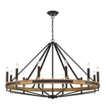CLA Lighting Lighting Funale Pendant Light 12Lt in Natural Wood/Oil Rubbed Bronze or Oak Wood/Satin Brass Lights-For-You FUNALE3