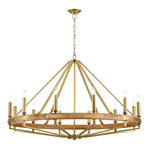 CLA Lighting Lighting Funale Pendant Light 12Lt in Natural Wood/Oil Rubbed Bronze or Oak Wood/Satin Brass Lights-For-You FUNALE6