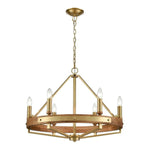 CLA Lighting Lighting Funale Pendant Light 6Lt in Natural Wood/Oil Rubbed Bronze or Oak Wood/Satin Brass Lights-For-You FUNALE4