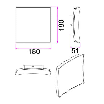 CLA Lighting Outdoor Wall Lights Cristal Outdoor LED Wall Light Lights-For-You
