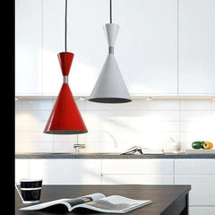 CLA Lighting Pendant Light Classic Modern Cone Pendant Light (Red or White) Lights-For-You