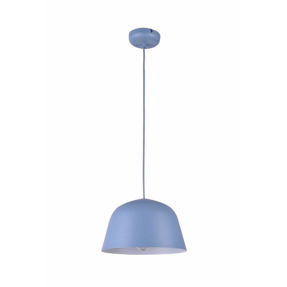 CLA Lighting Pendant Light Matt Blue Pastel Angled Dome Lights-For-You