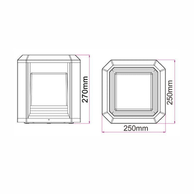 CLA Lighting Pillar Mount Rubik Series Exterior Pillar Mount Light Lights-For-You