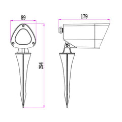 CLA Lighting Spike Lights Kam Exterior Garden Spike Light Lights-For-You KAM01 9326191030871