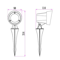 CLA Lighting Spike Lights Kolec Exterior LED Garden Spike Light Lights-For-You KOLEC1 9326191036859