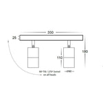CLA Lighting Spot Lights Poseidon 2 Light Ceiling Spotlight Bar Light Lights-For-You