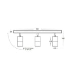 CLA Lighting Spot Lights Poseidon 3 Light 240V GU10 Ceiling Spotlight Bar Light Lights-For-You