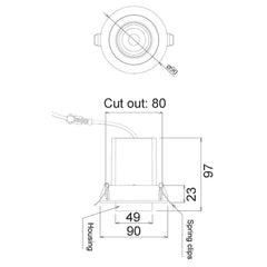 CLA Lighting Spot Lights Retractable 10W LED Recessed Spot Downlight Lights-For-You TELE1 9326191037757