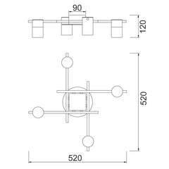 CLA Lighting Spot Lights Tache Ceiling Light 4Lt Adjustable Lights-For-You