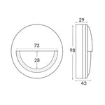 CLA Lighting Step Lights Surface Mounted 12V 6W LED Eyelid Step Light Lights-For-You