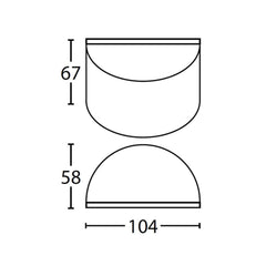 CLA Lighting Step Lights Surface Mounted Curved 12~24V G4 Step Light Lights-For-You STE23 9326191036507