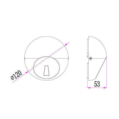 CLA Lighting Step Lights Surface Mounted Round 3.5W Step Light Lights-For-You