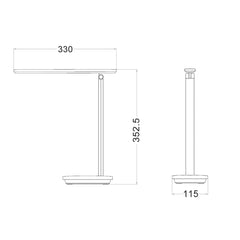 CLA Lighting Table Lamps D I Y LED Tri-CCT Portable Lights-For-You FLATMATE White