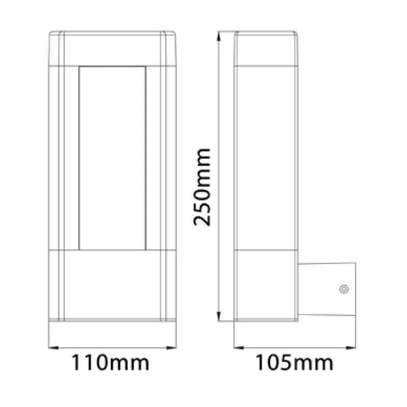 CLA Lighting Wall Lights Exterior LED Wall Light in Matt Black Lights-For-You AMUN1 9326191024740