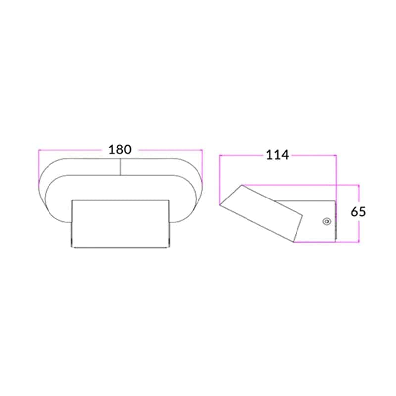 CLA Lighting Wall Lights Glans Exterior LED Surface Mounted Wall Light Lights-For-You