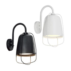 CLA Lighting Wall Lights HINK Caged Exterior Wall Light in Black And White Lights-For-You